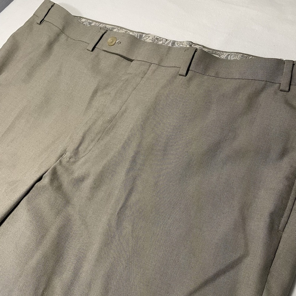 Lauren Ralph Lauren Men's Beige Flat Front Dress Pants 40x32 Khaki Sand